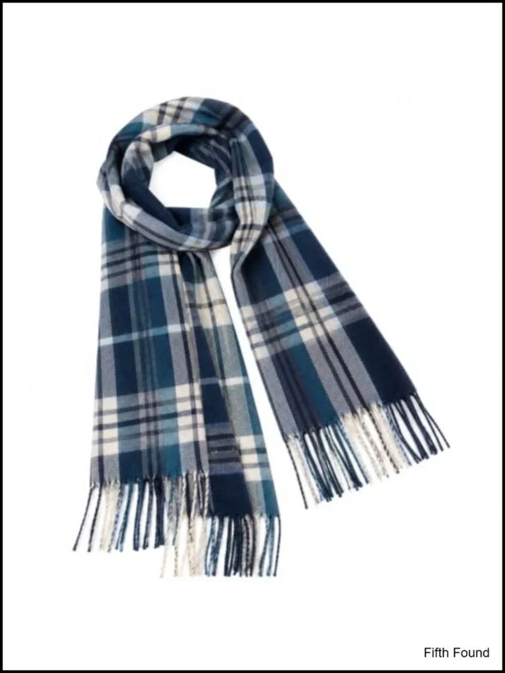 Women's Chunky Plaid Blanket Scarf Shawl Wrap with Fringe Winter